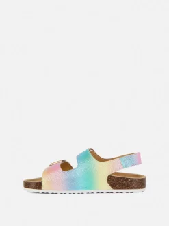 Sandały z odkrytymi palcami i wzorem ombré