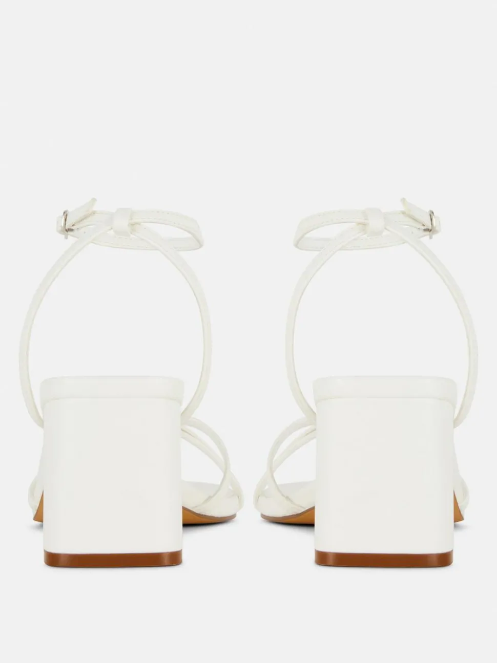 Sandały z paskami na krzyż na klockowym obcasie