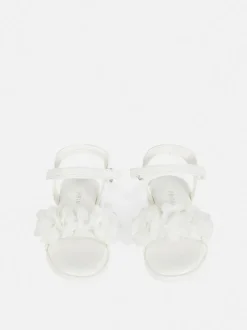 Sandały z paskami w kwiaty