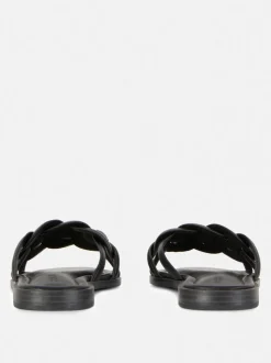 Sandały z tkanym paskiem