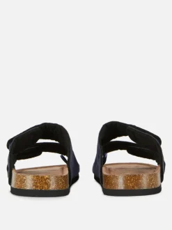 Sandały z wkładką i dwoma paskami