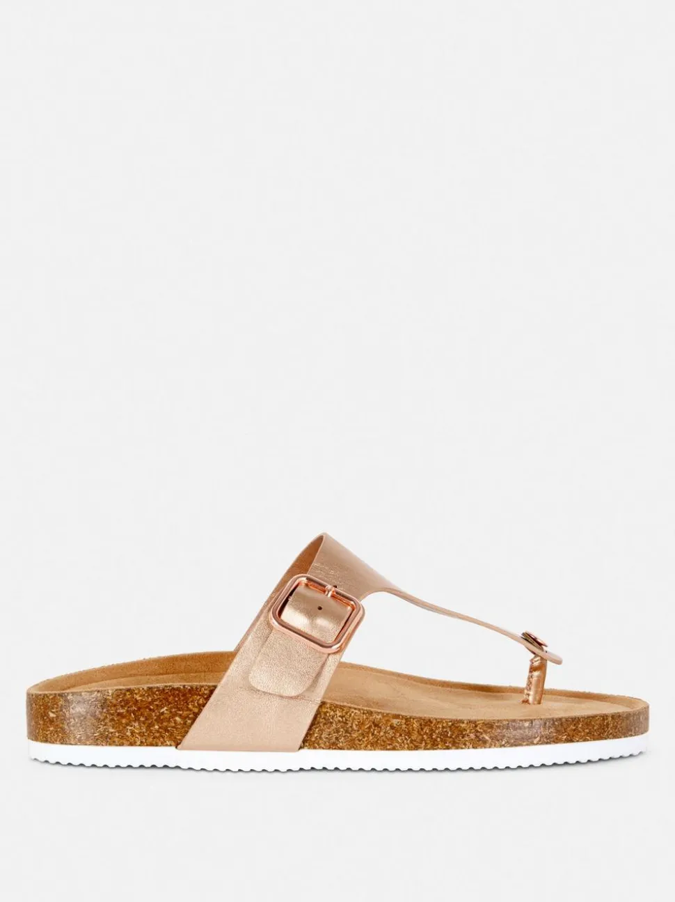 Sandały z wkładką i paskiem w kształcie litery T