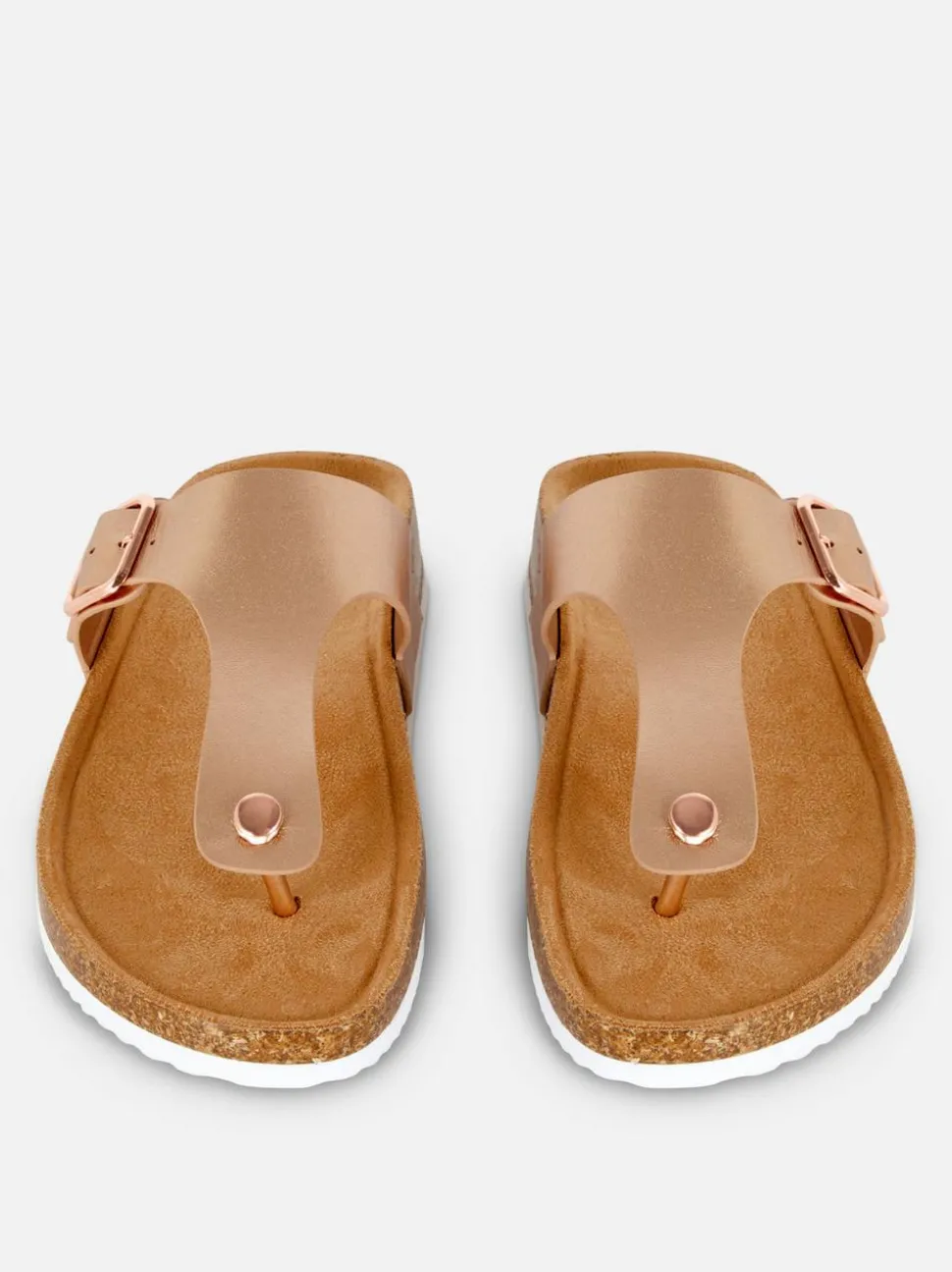 Sandały z wkładką i paskiem w kształcie litery T