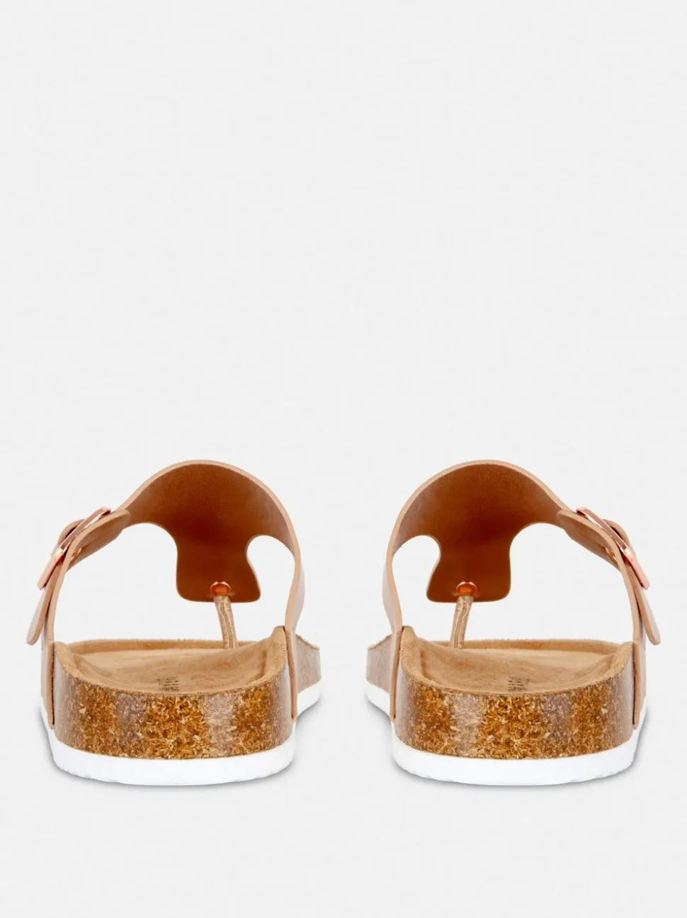 Sandały z wkładką i paskiem w kształcie litery T