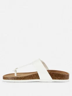 Sandały z wkładką i paskiem w kształcie litery T