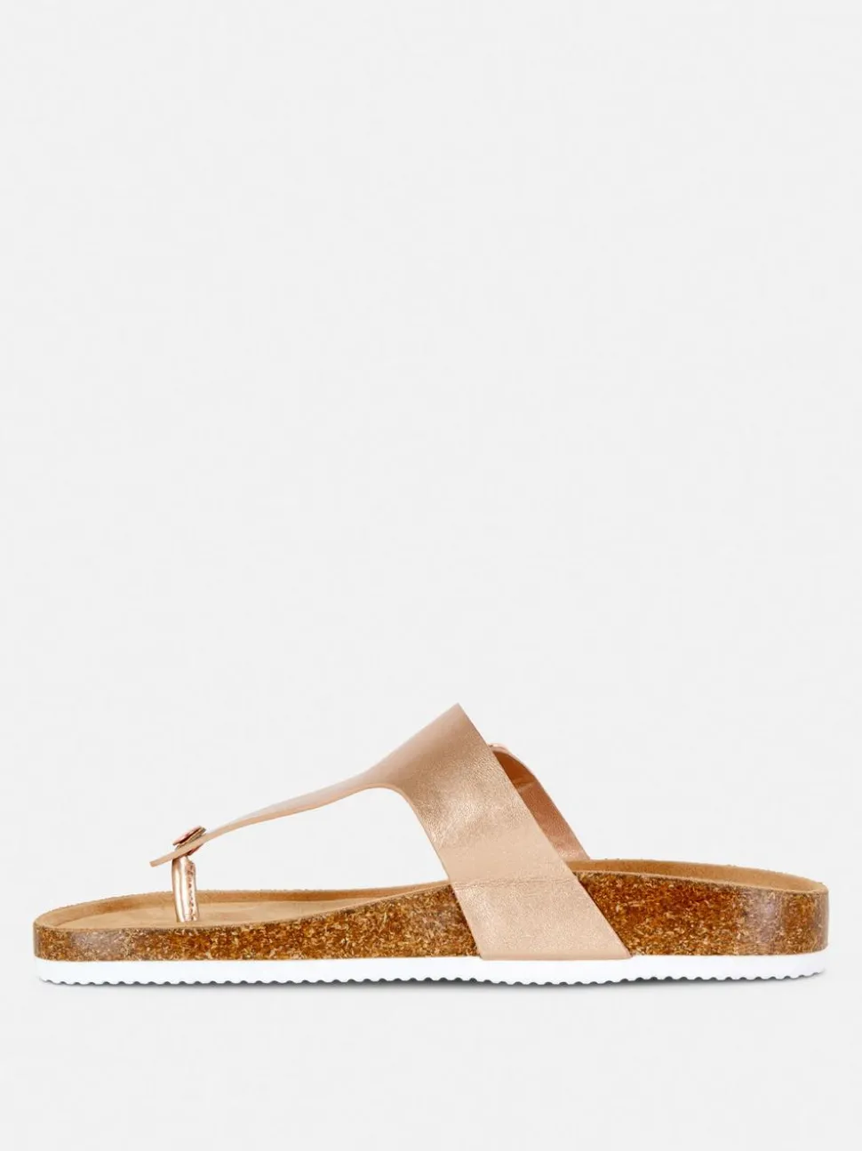 Sandały z wkładką i paskiem w kształcie litery T