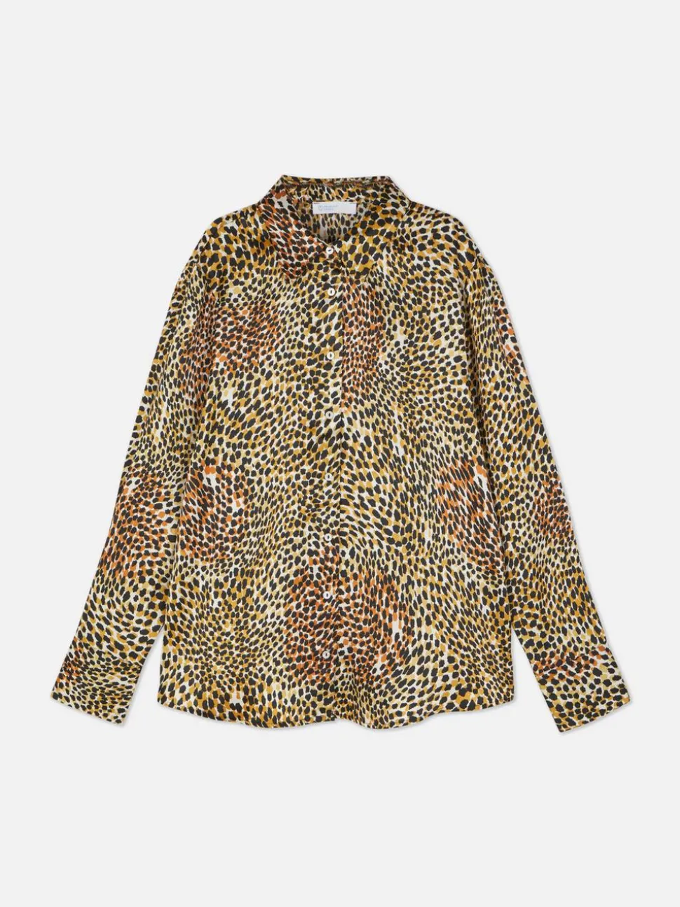 Satynowa koszula z długim rękawem