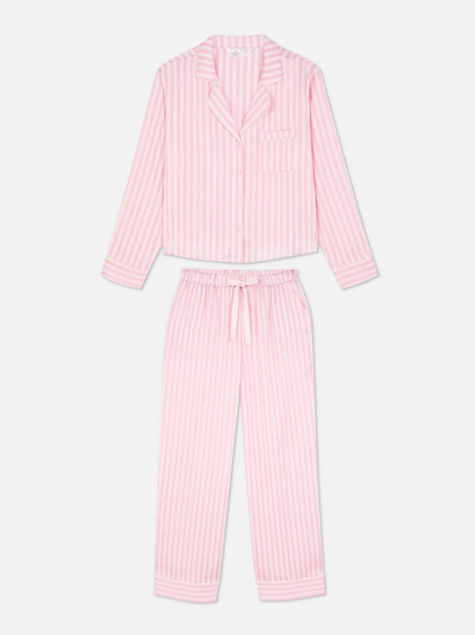 Satynowa piżama w paski