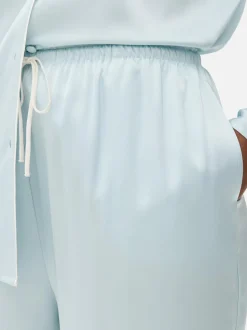 Satynowa piżama z długim rękawem