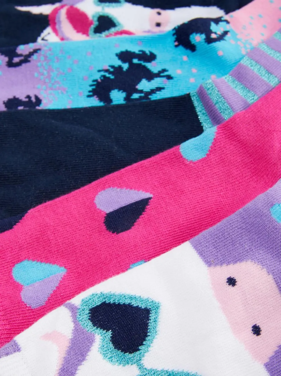 Skarpety do kostki z motywem jednorożca, 5 par