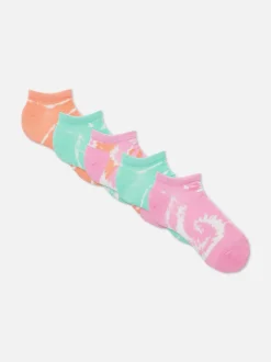 Skarpety sportowe z efektem barwienia tie-dye, 5 par