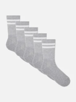 Skarpety sportowe z paskami, 5 par