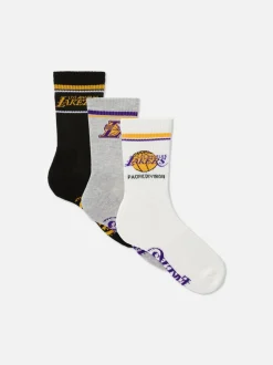 Skarpety za kostkę NBA Los Angeles Lakers, 3 pary