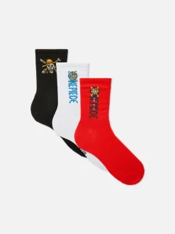 Skarpety za kostkę z motywem One Piece, 3 pary