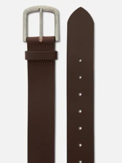 Skórzany pasek z kwadratową klamrą