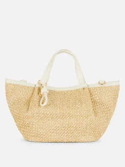 Słomkowa torba tote midi