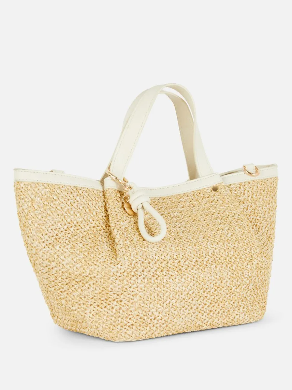 Słomkowa torba tote midi