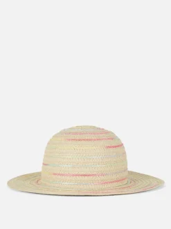 Słomkowy kapelusz w paski