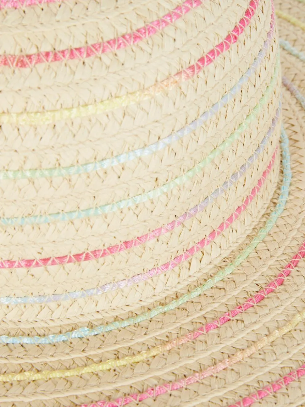 Słomkowy kapelusz w paski