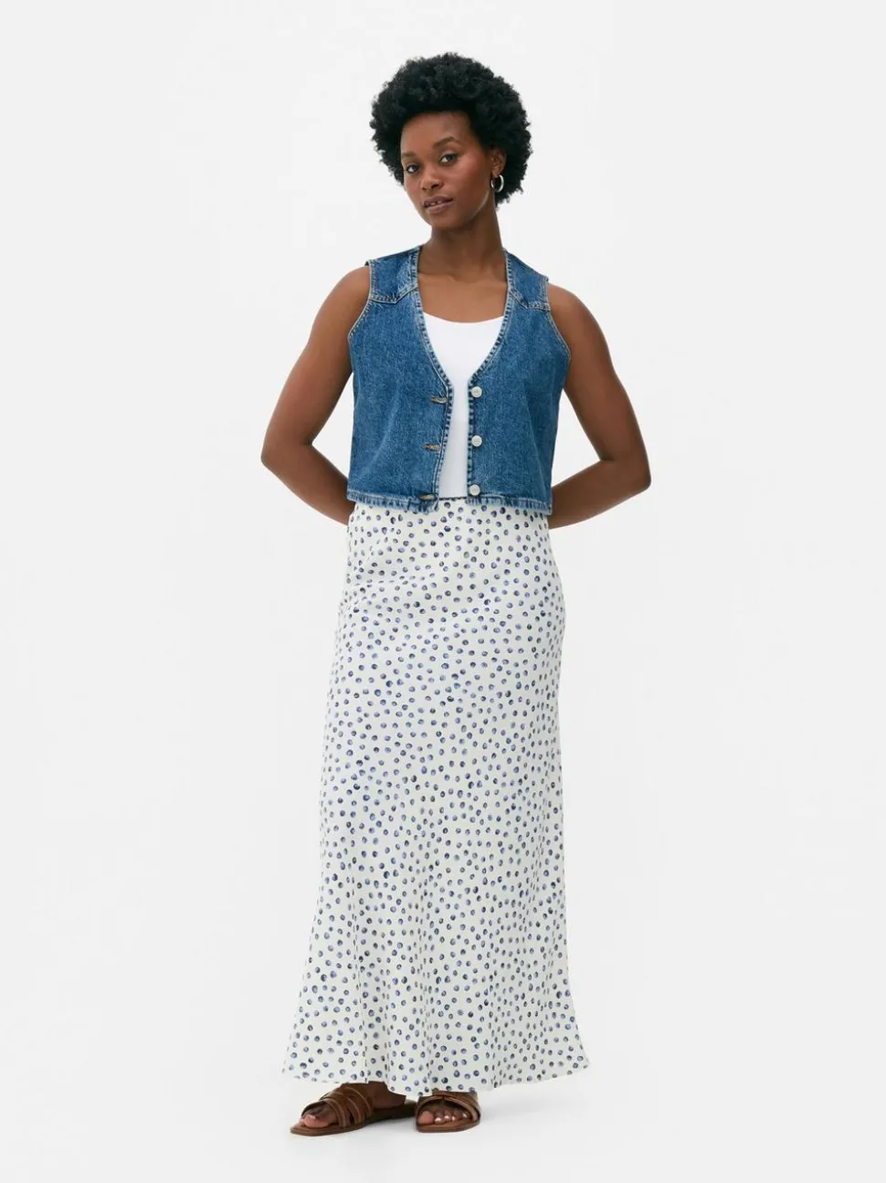 Spódnica maxi z nadrukiem w kwiaty