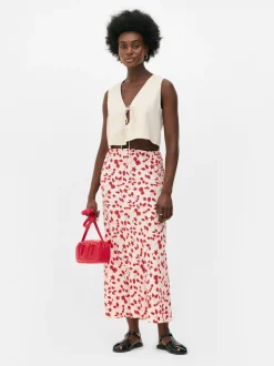 Spódnica maxi z nadrukiem w kwiaty