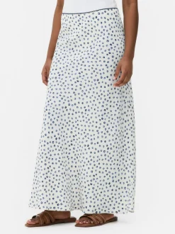 Spódnica maxi z nadrukiem w kwiaty