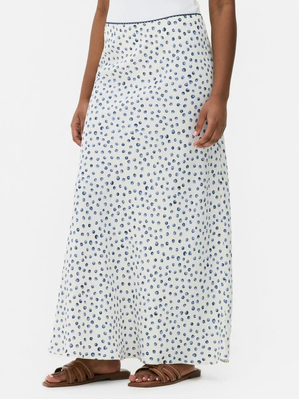 Spódnica maxi z nadrukiem w kwiaty