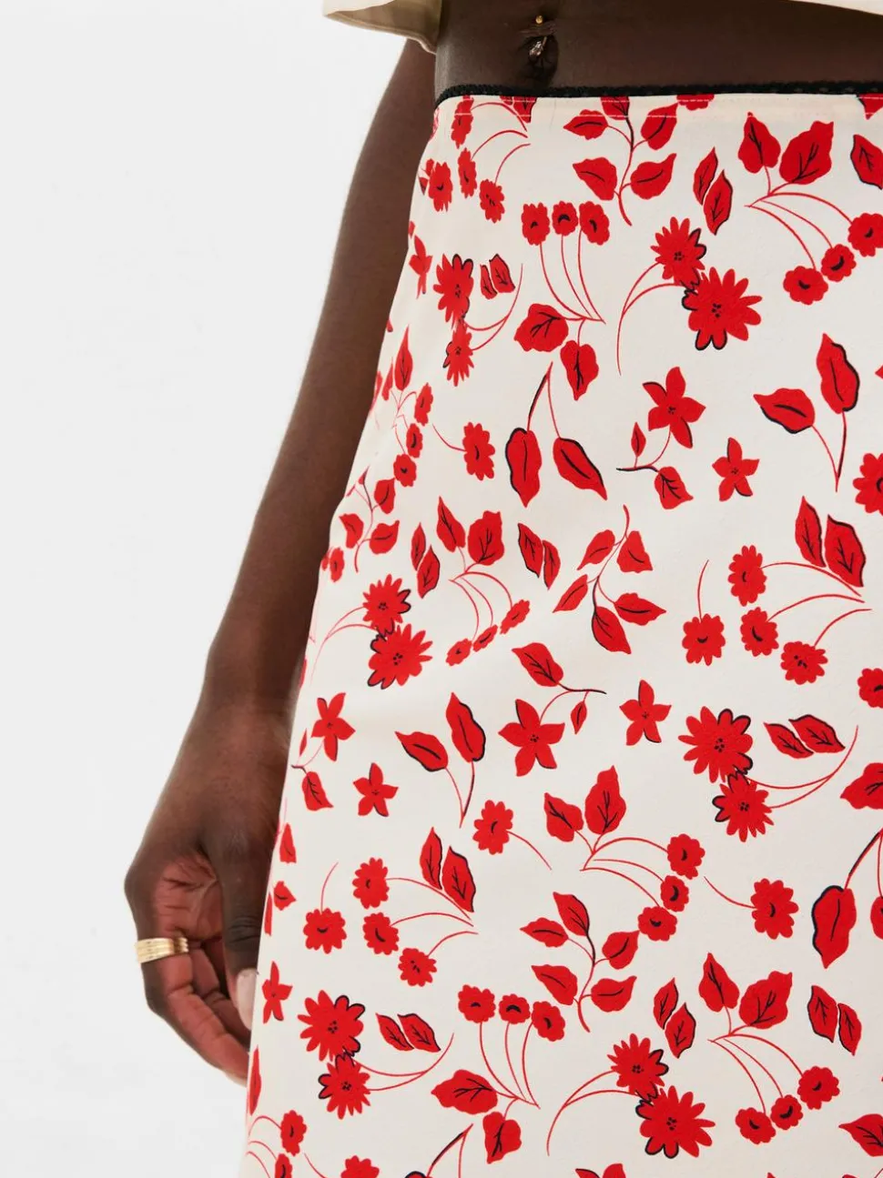 Spódnica maxi z nadrukiem w kwiaty