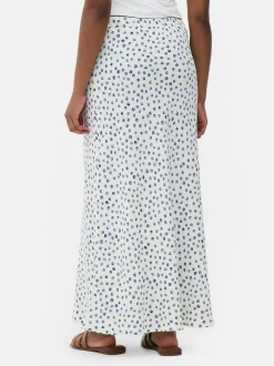 Spódnica maxi z nadrukiem w kwiaty