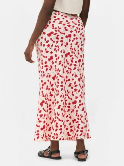Spódnica maxi z nadrukiem w kwiaty