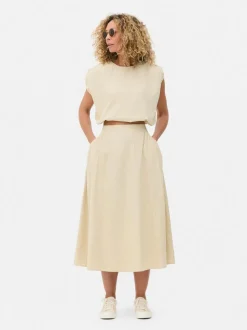 Spódnica midi z pełnego koła, część zestawu
