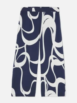 Spódnico-spodnie z nadrukiem