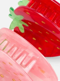 Spinki do włosów w kształcie truskawek, 2 szt.