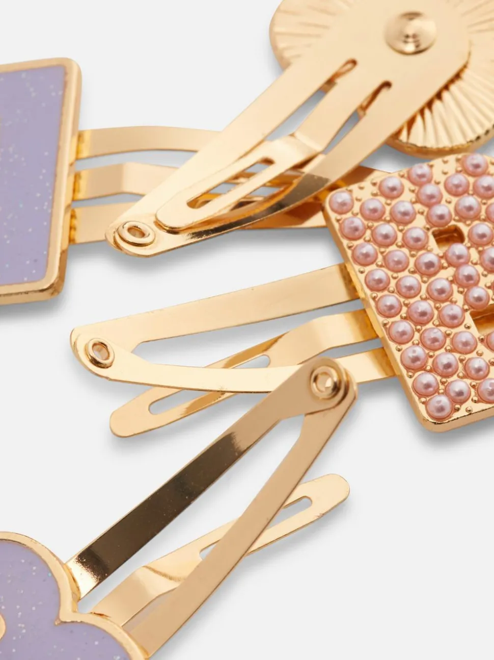 Spinki do włosów z inicjałem, 4 szt.