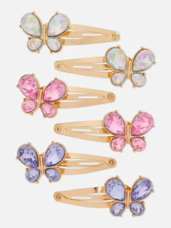 Spinki do włosów z motylkami, 6 szt.