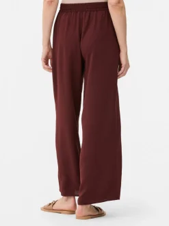 Spodnie bez zapięcia z szerokimi nogawkami