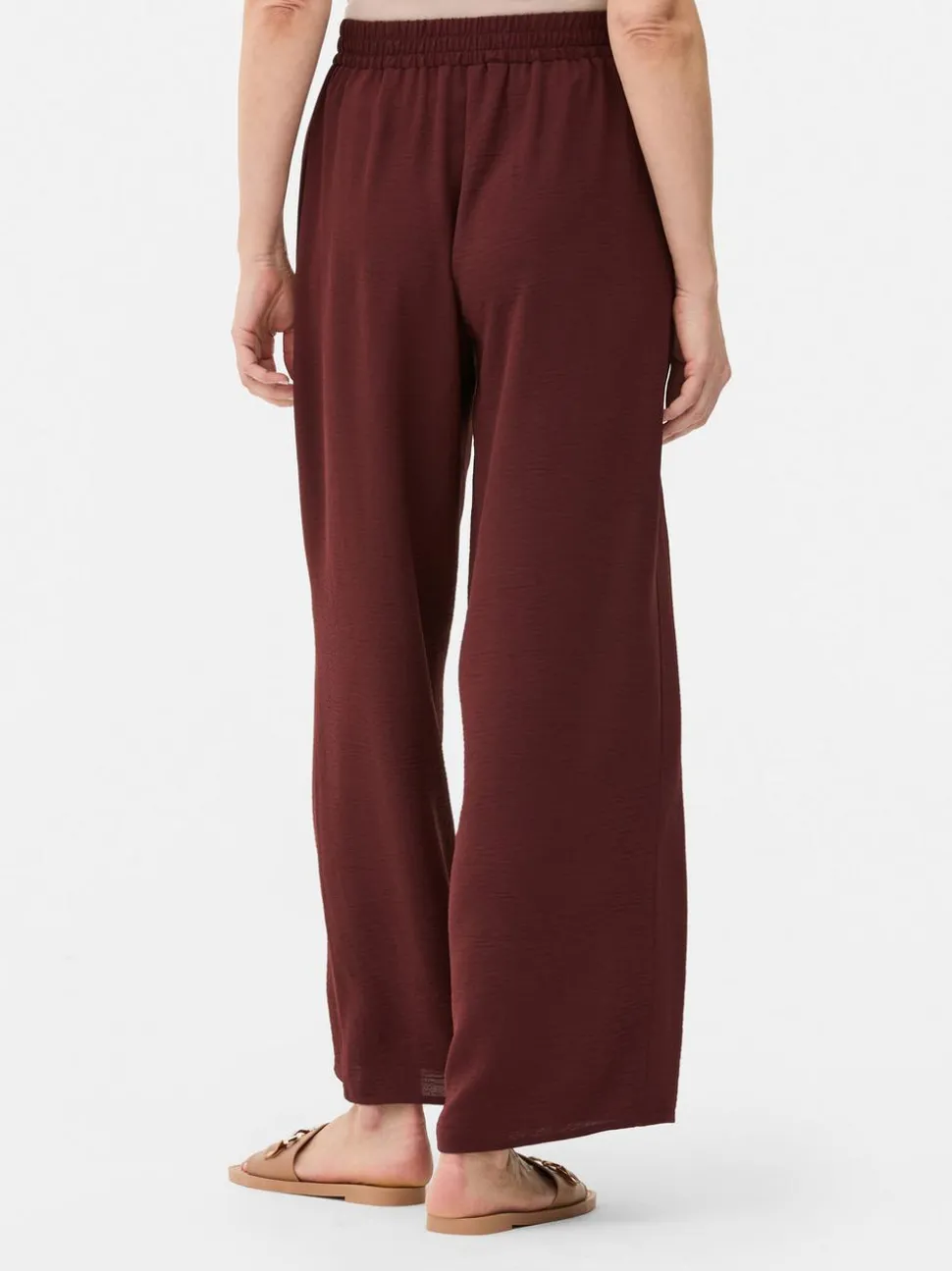 Spodnie bez zapięcia z szerokimi nogawkami