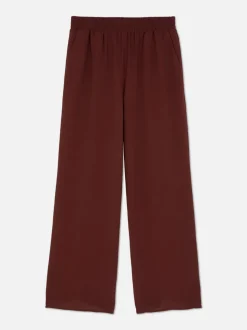 Spodnie bez zapięcia z szerokimi nogawkami