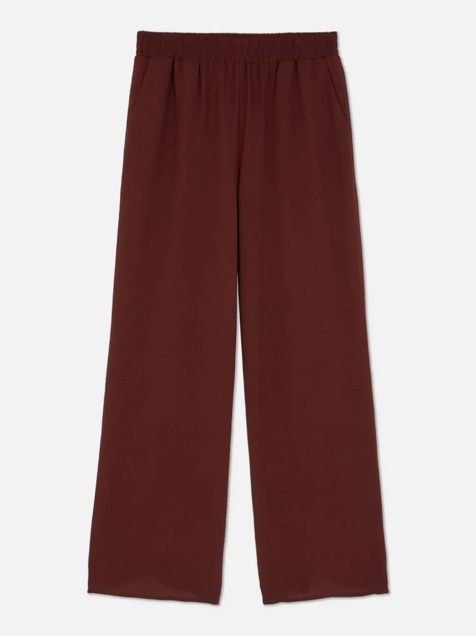 Spodnie bez zapięcia z szerokimi nogawkami