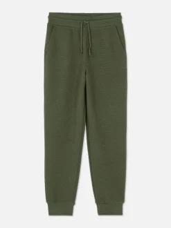 Spodnie dresowe z fakturą plastra miodu