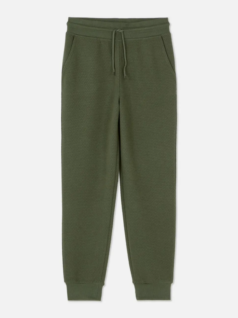 Spodnie dresowe z fakturą plastra miodu