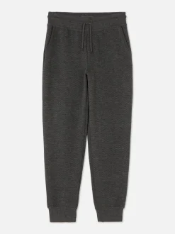 Spodnie dresowe z fakturą plastra miodu