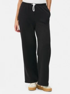 Spodnie dresowe z prostą nogawką i sznurkiem w pasie