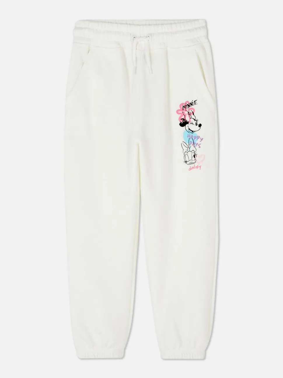 Spodnie dresowe ze ściągaczami i motywem Disneya