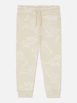 Spodnie dresowe ze szkicowanym nadrukiem