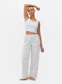 Spodnie od piżamy z szeroką nogawką i motywem Miffy