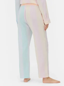 Spodnie od piżamy z tkaniny seersucker