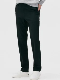 Spodnie z prostą nogawką z diagonalu