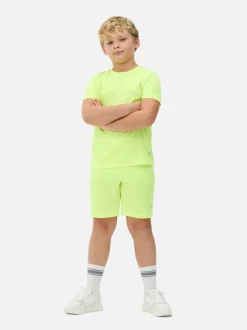 Sportowy komplet z topem i szortami