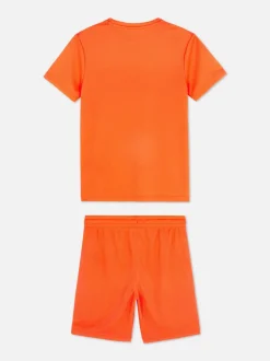 Sportowy komplet z topem i szortami